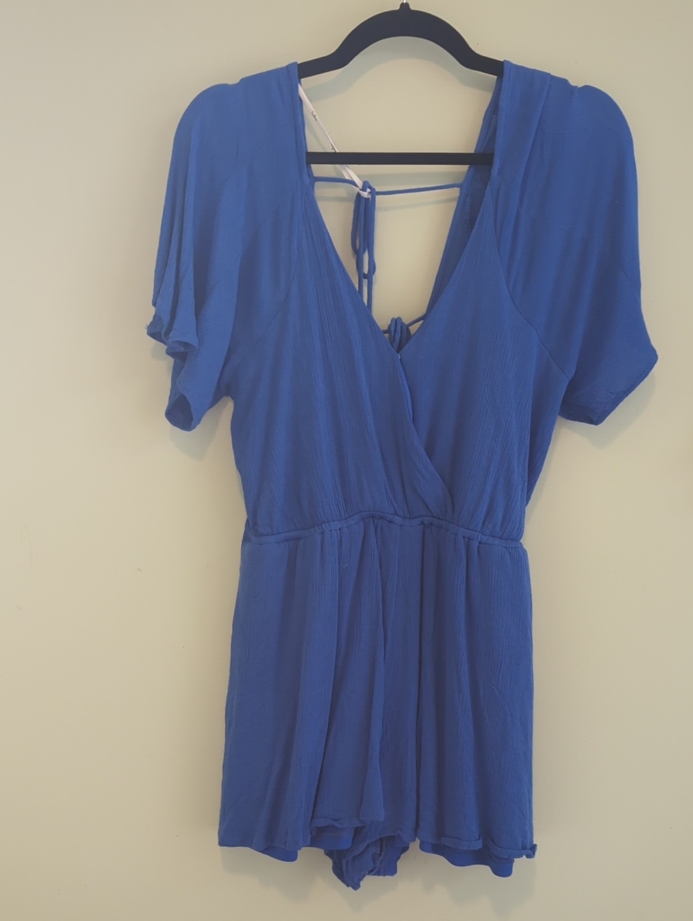 Lulu's Royal Blue V-Neck Mini Dress Romper